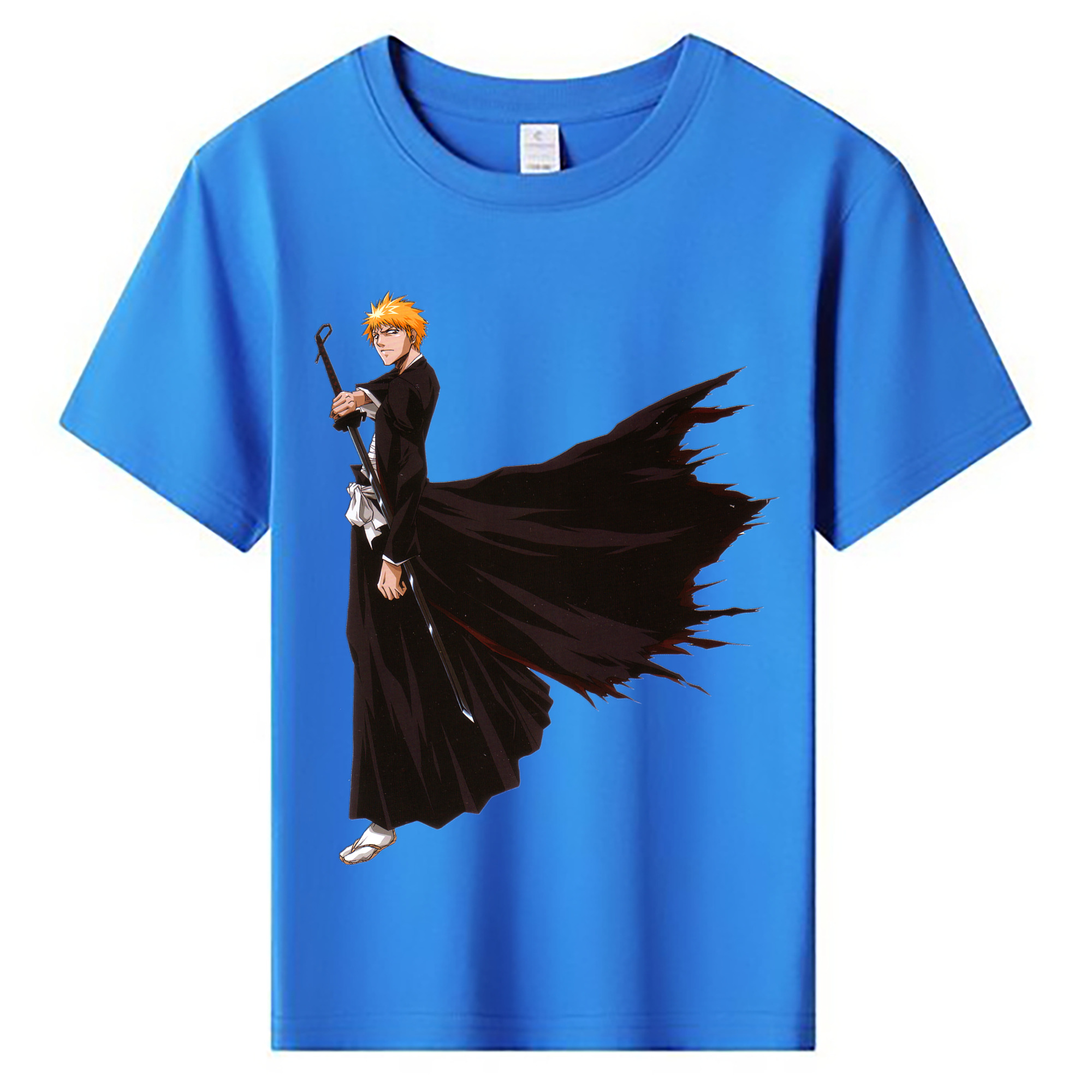 （画像用） ブリーチ 黒崎一護（くろさき いちご）BLEACH Kurosaki Ichigo 綿100％キッズTシャツ（フロントプリント）